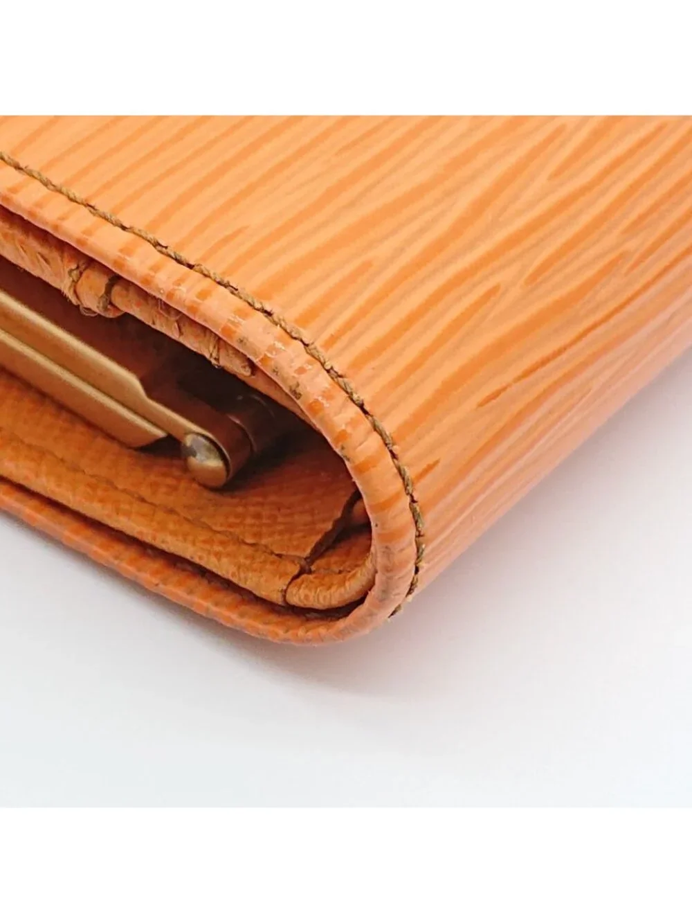 Louis Vuitton Portefeuille Viennois Folded Wallet Kiss Lock Epi Orange